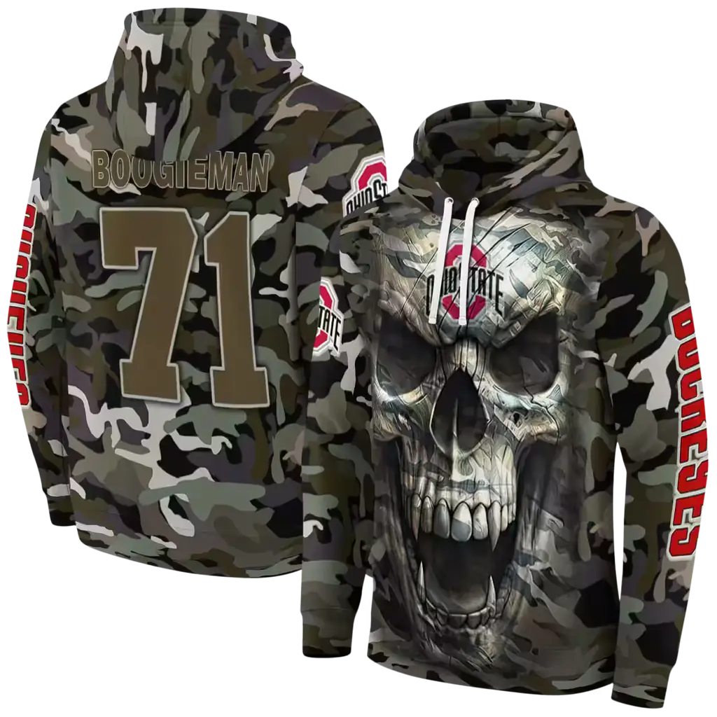 custom ohio state buckeyes camo skull hoodie fashion forward custom ohio state buckeyes camo skull hoodie fashion forward