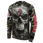 custom ohio state buckeyes camo skull hoodie best selling