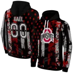 custom ohio state buckeyes distressed flag scarlet black hoodie best selling
