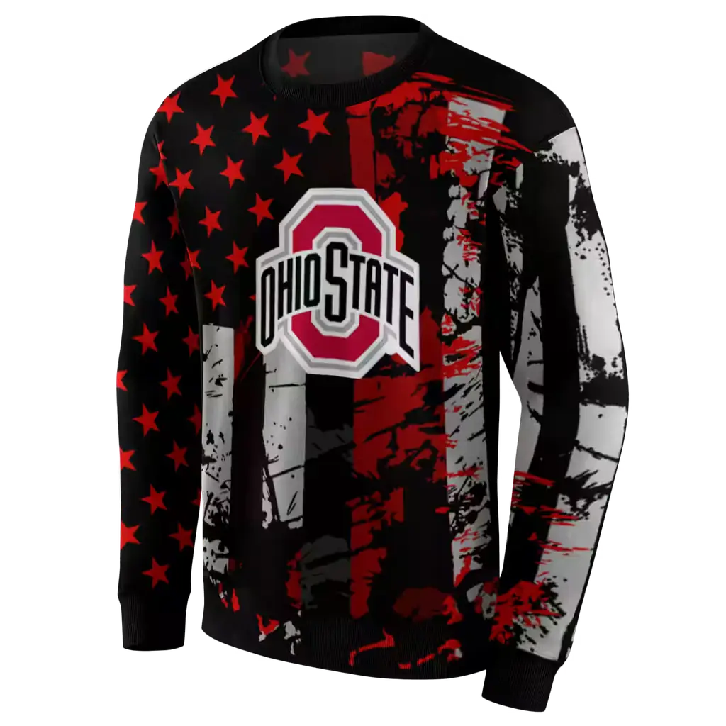 custom ohio state buckeyes distressed flag scarlet black hoodie new arrival custom ohio state buckeyes distressed flag scarlet black hoodie new arrival