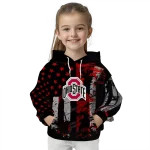 custom ohio state buckeyes distressed flag scarlet black hoodie best selling