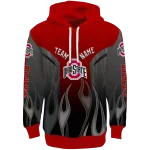 custom ohio state buckeyes flame design scarlet hoodie best selling