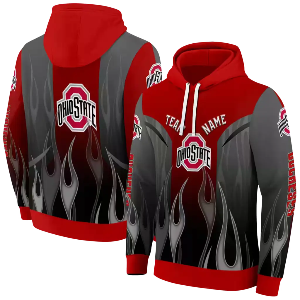 custom ohio state buckeyes flame design scarlet hoodie fashion forward custom ohio state buckeyes flame design scarlet hoodie fashion forward
