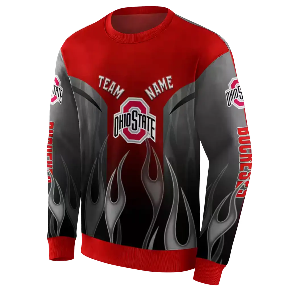 custom ohio state buckeyes flame design scarlet hoodie new arrival custom ohio state buckeyes flame design scarlet hoodie new arrival