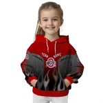 custom ohio state buckeyes flame design scarlet hoodie best selling
