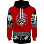 custom ohio state buckeyes grateful vibes scarlet hoodie best selling