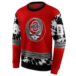 custom ohio state buckeyes grateful vibes scarlet hoodie best selling