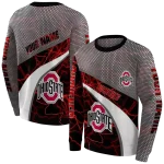 custom ohio state buckeyes hexagonal mesh scarlet black gray hoodie best selling
