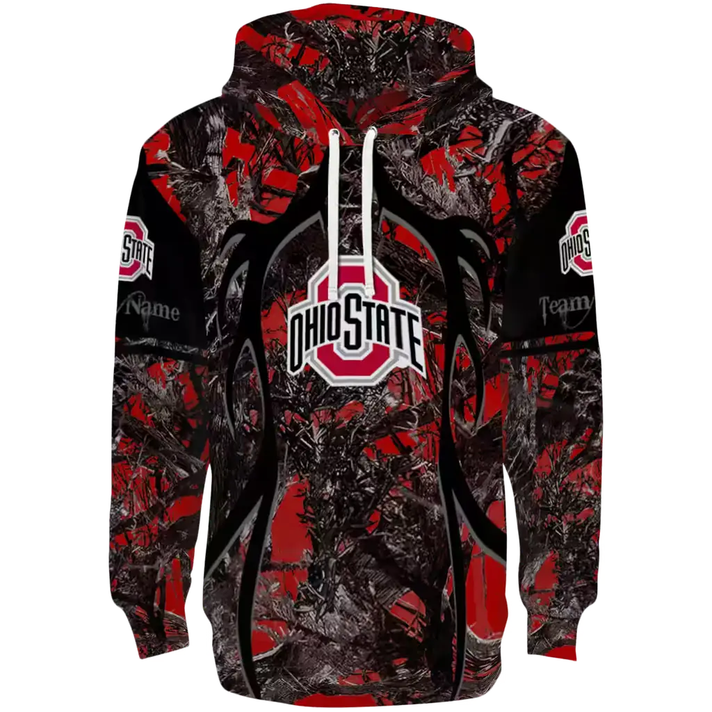 custom ohio state buckeyes hunting theme scarlet black hoodie best selling custom ohio state buckeyes hunting theme scarlet black hoodie best selling