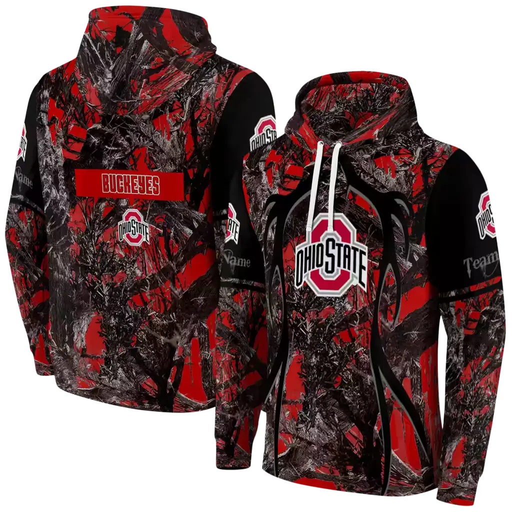 custom ohio state buckeyes hunting theme scarlet black hoodie fashion forward custom ohio state buckeyes hunting theme scarlet black hoodie fashion forward