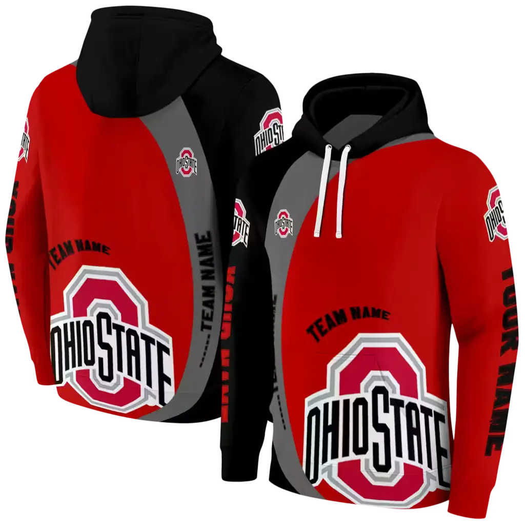 custom ohio state buckeyes minimalist design scarlet black hoodie fashion forward custom ohio state buckeyes minimalist design scarlet black hoodie fashion forward