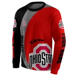 custom ohio state buckeyes minimalist design scarlet black hoodie best selling