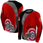 custom ohio state buckeyes minimalist design scarlet black hoodie best selling