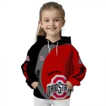 custom ohio state buckeyes minimalist design scarlet black hoodie best selling