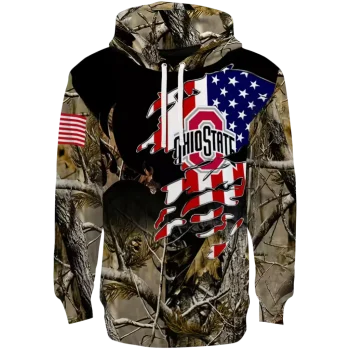 custom ohio state buckeyes tree camo hoodie best selling