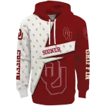 custom oklahoma sooners abstract shape crimson hoodie best selling