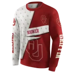 custom oklahoma sooners abstract shape crimson hoodie best selling