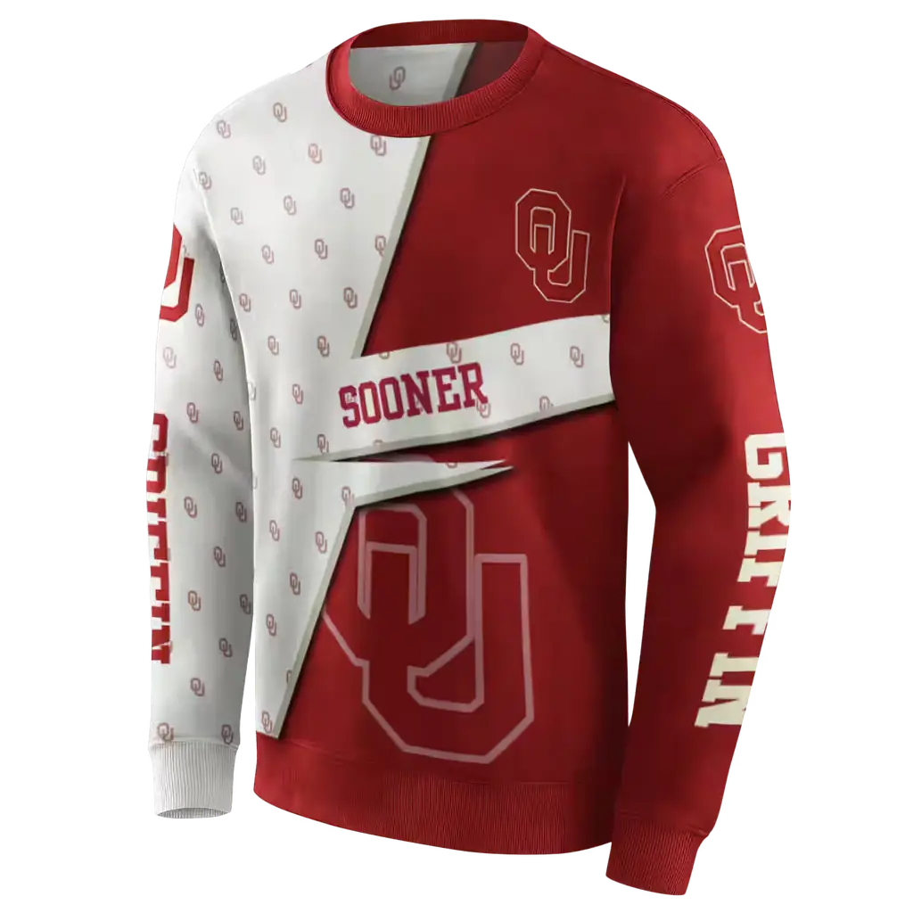 custom oklahoma sooners abstract shape crimson hoodie new arrival custom oklahoma sooners abstract shape crimson hoodie new arrival
