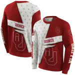custom oklahoma sooners abstract shape crimson hoodie best selling