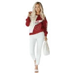 custom oklahoma sooners abstract shape crimson hoodie best selling