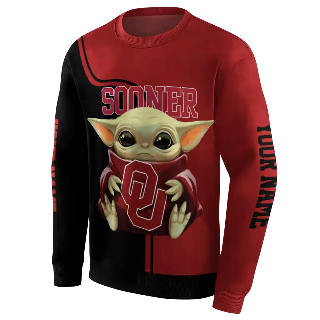 custom oklahoma sooners baby yoda crimson black hoodie new arrival custom oklahoma sooners baby yoda crimson black hoodie new arrival