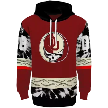 custom oklahoma sooners grateful vibes crimson hoodie best selling