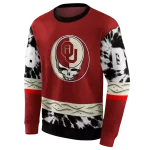 custom oklahoma sooners grateful vibes crimson hoodie best selling
