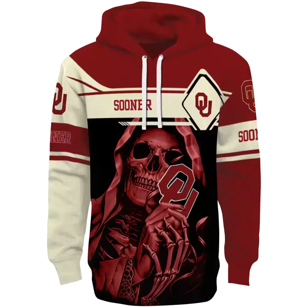 custom oklahoma sooners grim reaper crimson black hoodie best selling custom oklahoma sooners grim reaper crimson black hoodie best selling