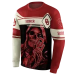 custom oklahoma sooners grim reaper crimson black hoodie best selling