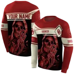 custom oklahoma sooners grim reaper crimson black hoodie best selling