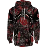 custom oklahoma sooners hunting theme crimson black hoodie best selling