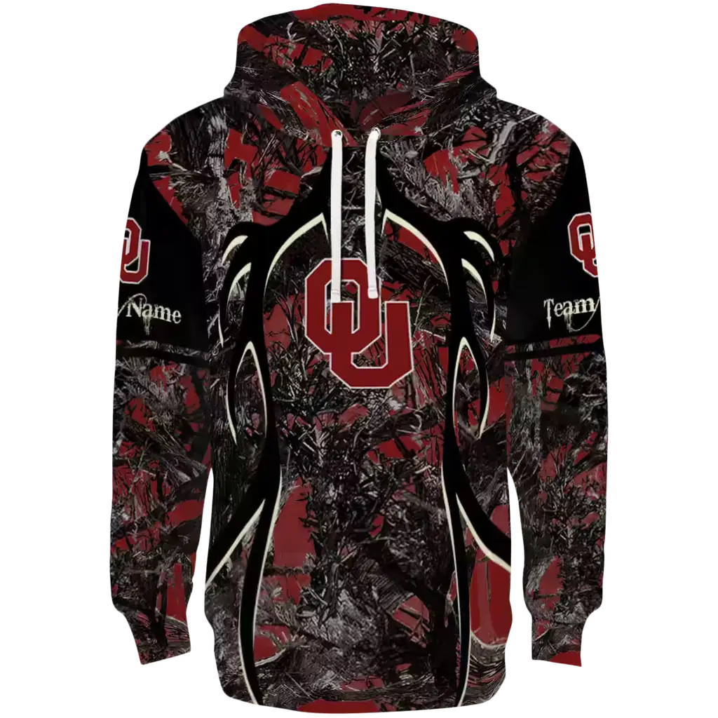 custom oklahoma sooners hunting theme crimson black hoodie best selling custom oklahoma sooners hunting theme crimson black hoodie best selling