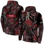 custom oklahoma sooners hunting theme crimson black hoodie best selling