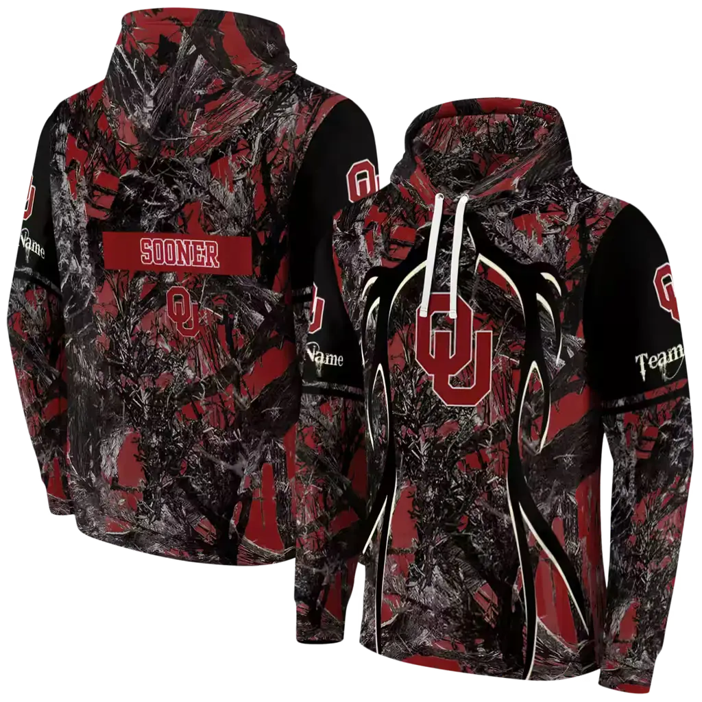 custom oklahoma sooners hunting theme crimson black hoodie fashion forward custom oklahoma sooners hunting theme crimson black hoodie fashion forward