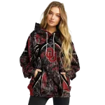custom oklahoma sooners hunting theme crimson black hoodie best selling