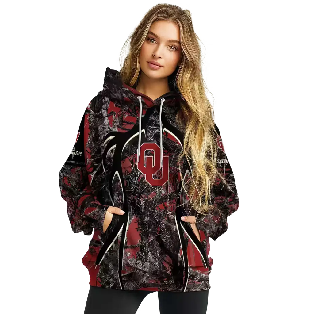 custom oklahoma sooners hunting theme crimson black hoodie high quality custom oklahoma sooners hunting theme crimson black hoodie high quality