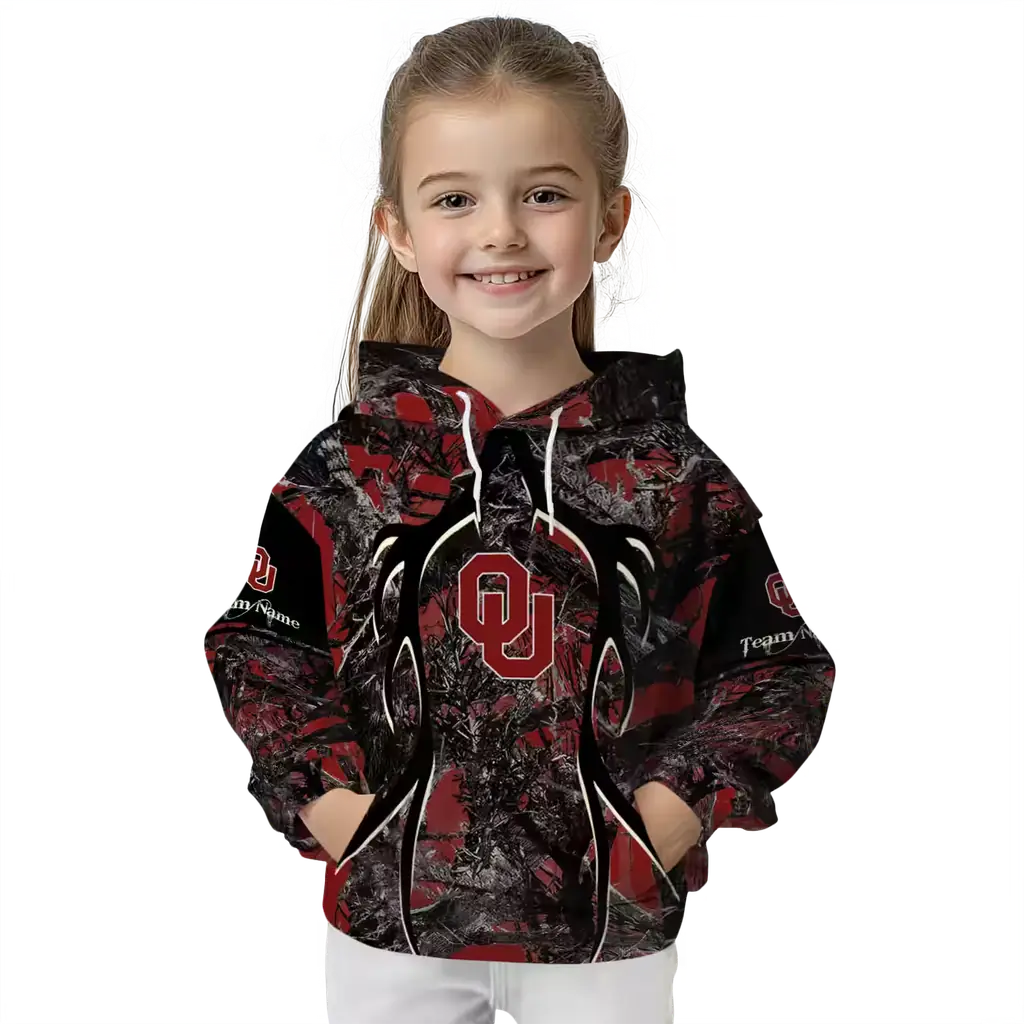 custom oklahoma sooners hunting theme crimson black hoodie top rated custom oklahoma sooners hunting theme crimson black hoodie top rated