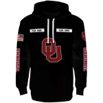 custom oklahoma sooners punisher skull black hoodie best selling