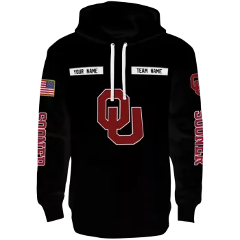 custom oklahoma sooners punisher skull black hoodie best selling