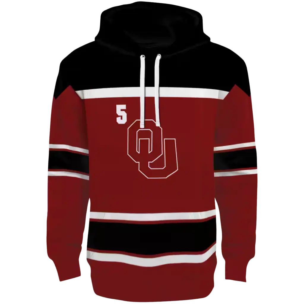 custom oklahoma sooners striped pattern crimson hoodie best selling custom oklahoma sooners striped pattern crimson hoodie best selling