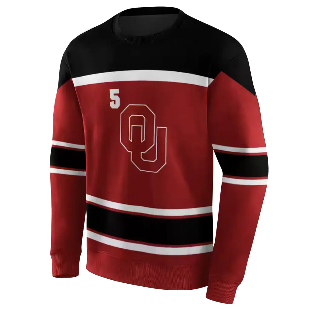 custom oklahoma sooners striped pattern crimson hoodie new arrival custom oklahoma sooners striped pattern crimson hoodie new arrival