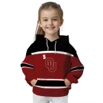 custom oklahoma sooners striped pattern crimson hoodie best selling