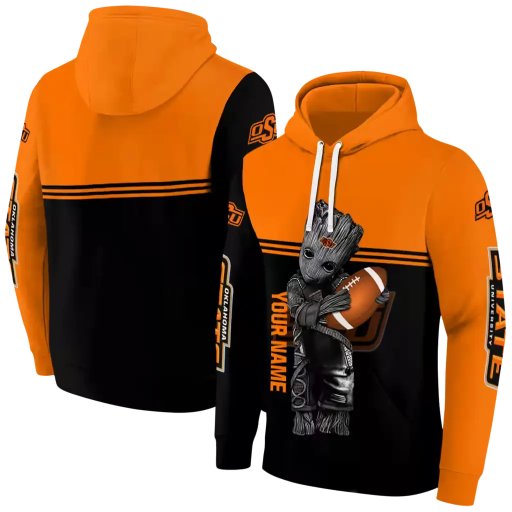 custom oklahoma state cowboys baby groot orange black hoodie fashion forward custom oklahoma state cowboys baby groot orange black hoodie fashion forward