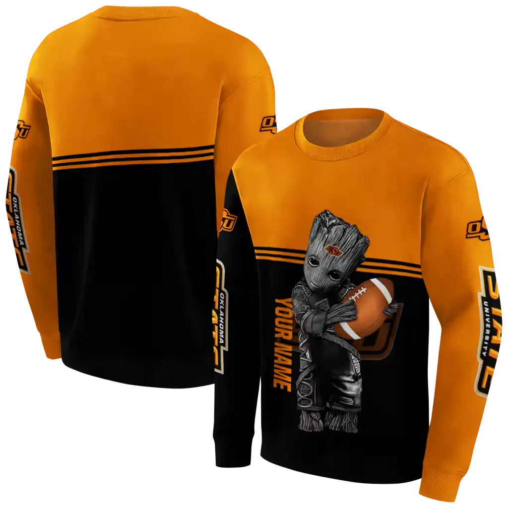 custom oklahoma state cowboys baby groot orange black hoodie premium grade custom oklahoma state cowboys baby groot orange black hoodie premium grade