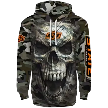 custom oklahoma state cowboys camo skull hoodie best selling