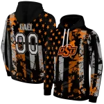 custom oklahoma state cowboys distressed flag orange black hoodie best selling