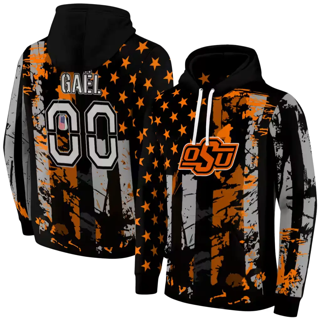 custom oklahoma state cowboys distressed flag orange black hoodie fashion forward custom oklahoma state cowboys distressed flag orange black hoodie fashion forward