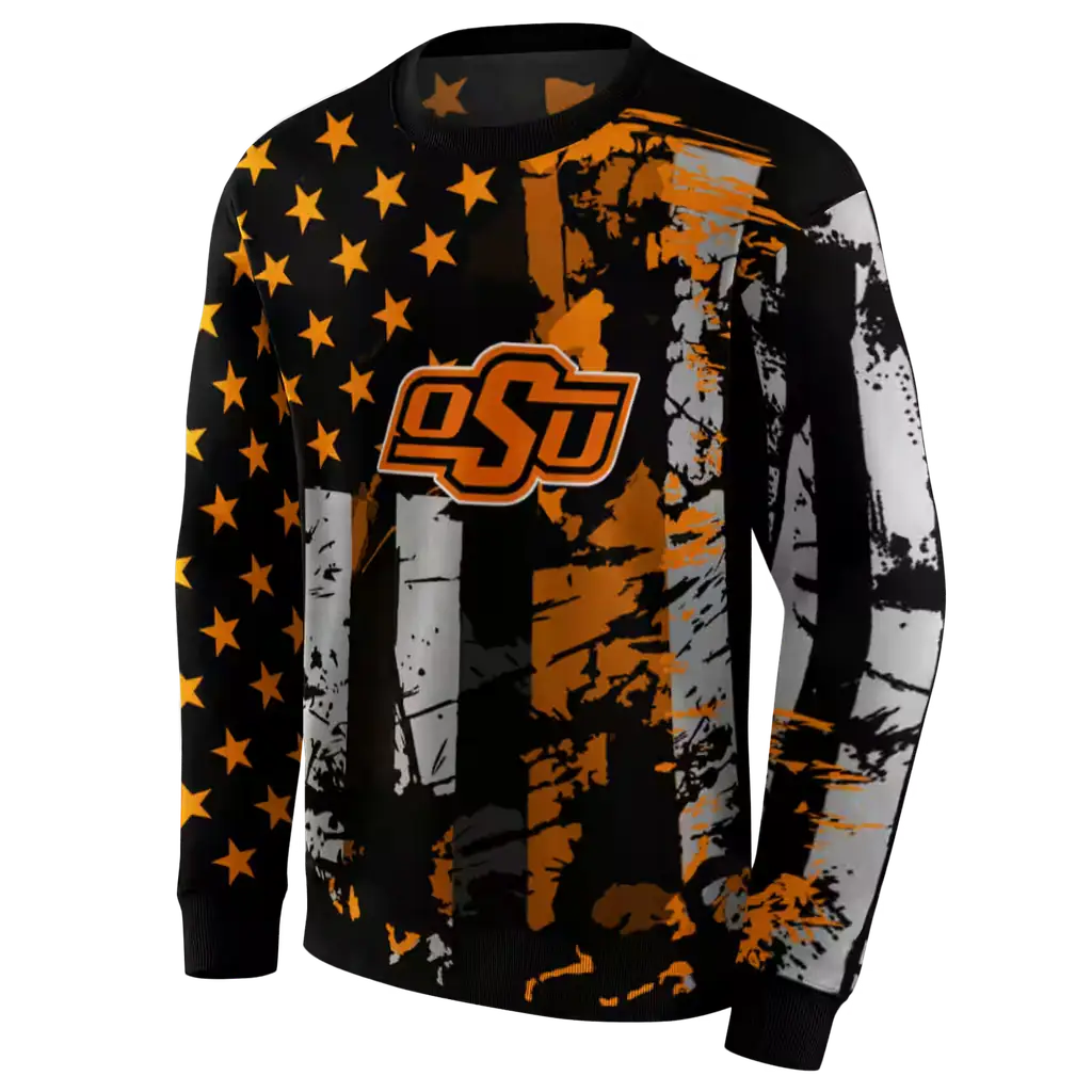 custom oklahoma state cowboys distressed flag orange black hoodie new arrival custom oklahoma state cowboys distressed flag orange black hoodie new arrival