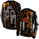 custom oklahoma state cowboys distressed flag orange black hoodie best selling