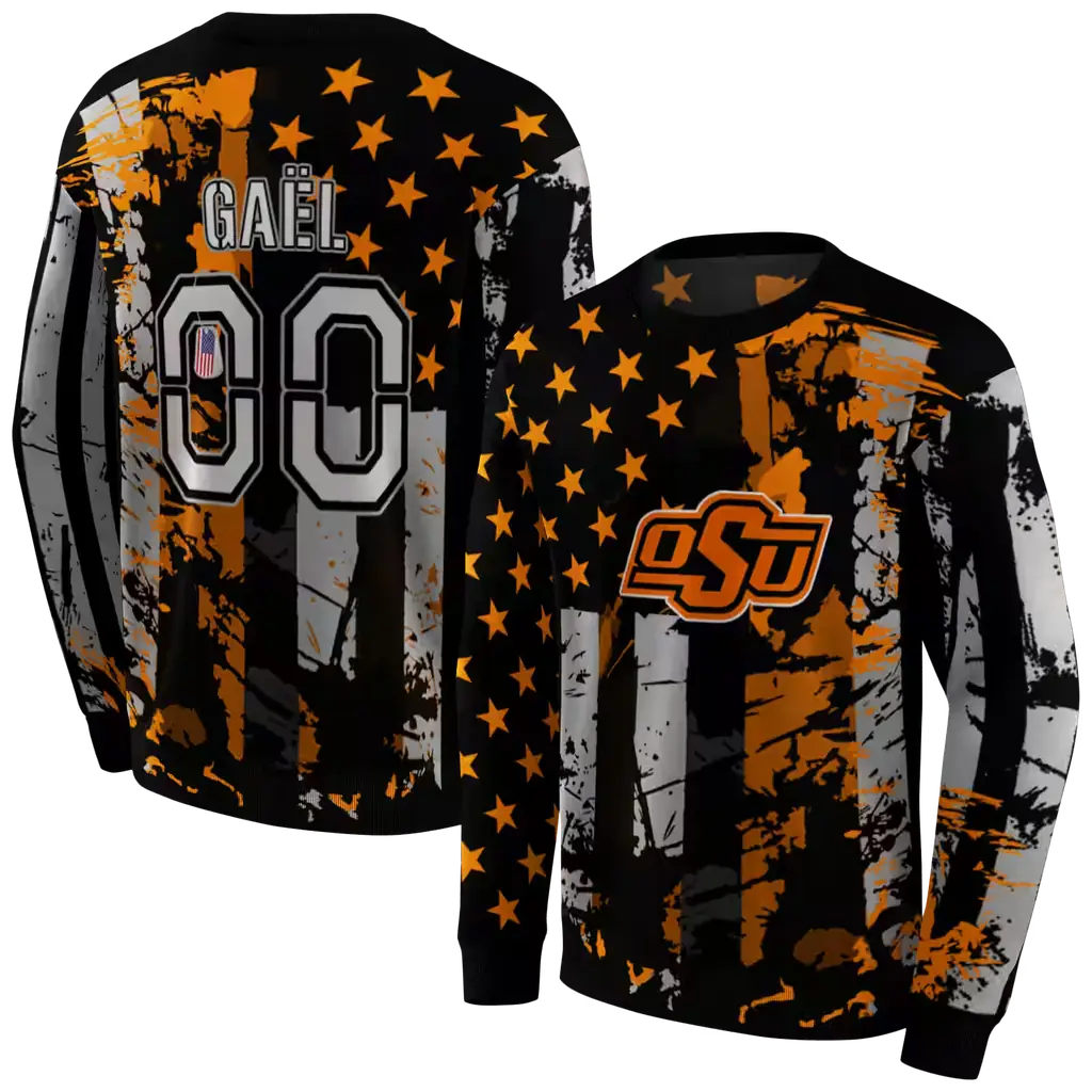 custom oklahoma state cowboys distressed flag orange black hoodie premium grade custom oklahoma state cowboys distressed flag orange black hoodie premium grade